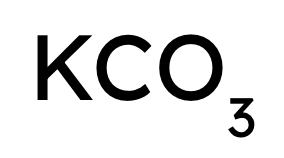 KCO3 with a subscript 3