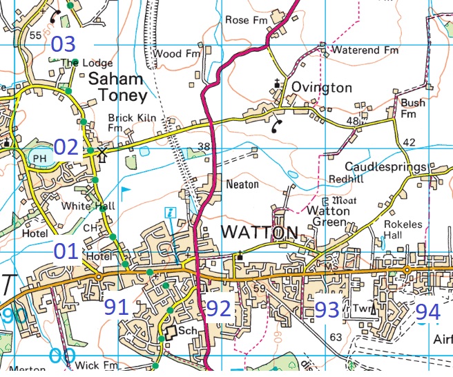 Distance Between Grid References Reading Distances On A Map