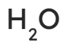 chemical formula reading H2O